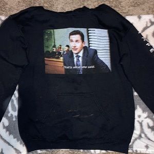 dunder mifflin (the office) hoodie, print::"thats what she said"